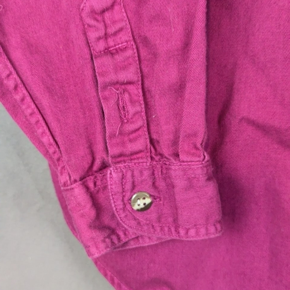 Andrew's Blues medium 100% cotton fuchia long sleeve shirt women's - Picture 6 of 9
